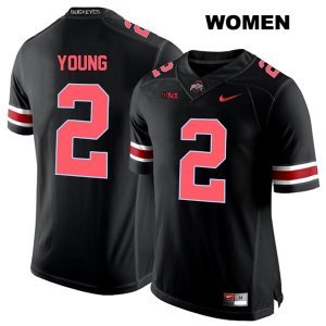 Women's NCAA Ohio State Buckeyes Chase Young #2 College Stitched Authentic Nike Red Number Black Football Jersey MV20Z13VR